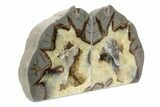 Crystal Filled Septarian Geode Bookends - Utah #231081-1